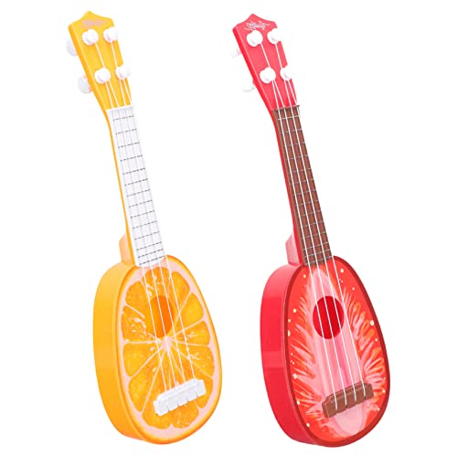 HEMOTON 2 Stück Ukulele Nachbildungen Spielzeuge Spiele Rosa Gitarre Spielzeuggitarre Musikinstrumente Mini Gitarre Musikinstrumentenmodelle Simulierte Gitarre Musikinstrument von HEMOTON