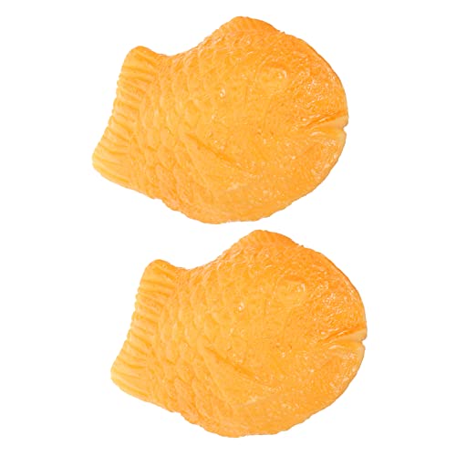 HEMOTON 2 Stücke Gefälschte Modelle Lebensmittel Gefälschte Fisch Harz Orange von HEMOTON