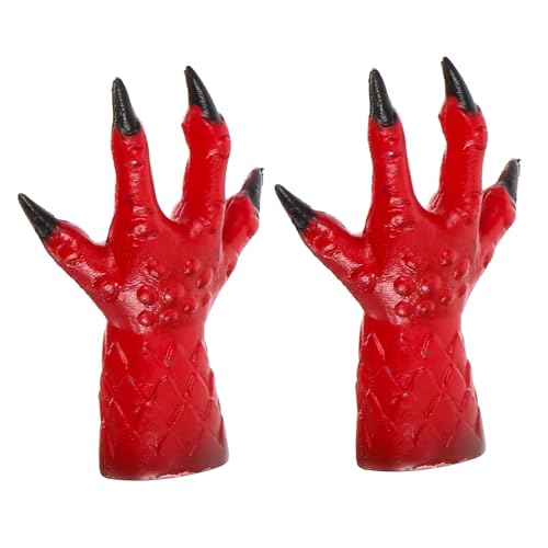 HEMOTON 2 Stücke Halloween Gefälschte Nägel Halloween Nagel Dekorationen Halloween Abdeckungen Halloween Requisiten Ärmeln Halloween Palm Finger Nägel Gefälschte von HEMOTON