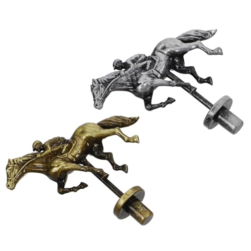 HEMOTON 2 Stücke Horse Racing Brettspiel Schach Metall Figuren Miniatur Prop Klassische Metall Modell Für Brettspiel von HEMOTON