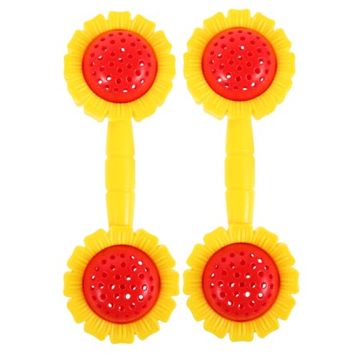 HEMOTON 2 Stücke Kinder Hand Sonnenblumen Hantel Baby Kognitive Baby Grip Infant Hantel Baby Training Grip Hantel von HEMOTON