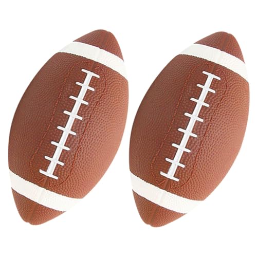 HEMOTON 2 Stücke Rugby Ball Fußball Ball Training Rugby Ball Indoor Outdoor Fußball Trainingsbälle Schule Fußball Kleine Fußball Rugby Ausübung Rugby PVC von HEMOTON