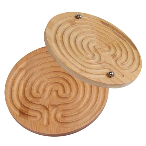 HEMOTON 2 Stücke Training Spiel Puzzles Sport Puzzles Puzzles Für Erwachsene Relief Labyrinth Balanced Board Bead Balances Labyrinth Schule Holz von HEMOTON