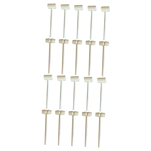 HEMOTON 20 STK Kleiner Hammer holzspielzeug Hammer kinderhammer Holzhammer automatisches Aufkleber Abziehbilder Mini-Hammer Hammer Hammer hölzern Beige von HEMOTON