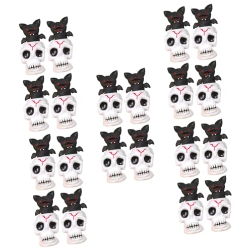 HEMOTON 20 STK Prise Musik Halloween Kawaii süßes Spielzeug Halloween-Stressspielzeug Mochi Schädelpuppe Spielzeuge Halloween mitgebsel Quetschspielzeug Halloween-Stress-Spielzeug Plastik von HEMOTON