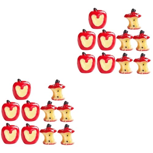 HEMOTON 20 Stück Emulationales Obstspielzeug Miniatur Obstdekorationen Mini Äpfel Mini Simulationsäpfel Layout Szene Dekor Puppenhaus Obstmodelle Mini Kunstfruchtmodelle von HEMOTON