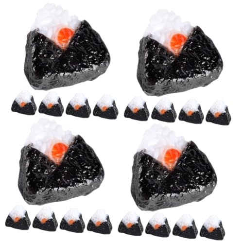 HEMOTON 20 Stück Sushi Reisbällchen Mini Snacks Japanische Puppenminiaturen Puppenhaus Japanische Deko Mini Japanische Reisbällchen Mini Lebensmittelsimulation Snack Modell von HEMOTON