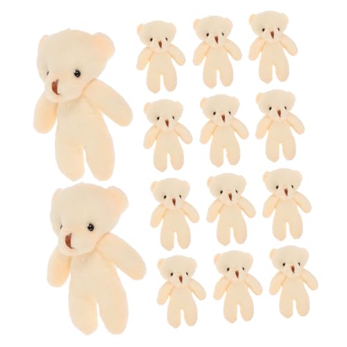 HEMOTON 20st Mini-bär Hasengeburtstagsdekoration Bärenpuppe Mini Cartoon-plüsch Mini-plüschtiere Multifunktionaler Bärenanhänger Kleine Bärenpuppe Kleiner Bär Aus Plüsch Pp Baumwolle Beige von HEMOTON