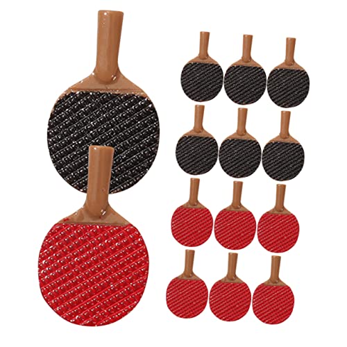 HEMOTON 20st Zubehör Für Puppenhäuser Mini-Pong Tuner Minischläger Outdoor-schläger Bezaubernde Tischtennisschläger Handgefertigter Schläger Entzückende Tennisschläger Fledermäuse Harz von HEMOTON