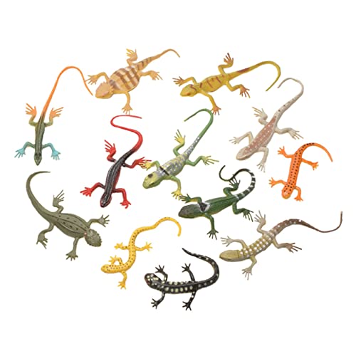 HEMOTON 24 Stücke Künstliche Reptil Modell Simulation Gecko Figurine Frühen Pädagogisches Wohnkultur Realistische Figuren Kunststoff von HEMOTON