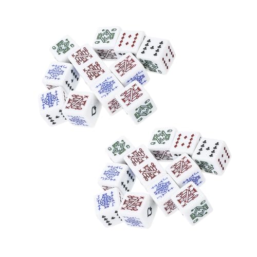 HEMOTON 25 Stück Teiliges Poker Würfel Set Weiße Acryl Würfel mit Quadratischen Ecken Widerstandsfähig und Glatt für Kartenspiele Brettspiele Party und Gesellschaftsspiel Zubehör HEMOTON 25 Stück Teiliges Poker Würfel Set Weiße Acryl Würfel mit Quadratischen Ecken Widerstandsfähig und Glatt für Kartenspiele Brettspiele Party und Gesellschaftsspiel Zubehör von HEMOTON