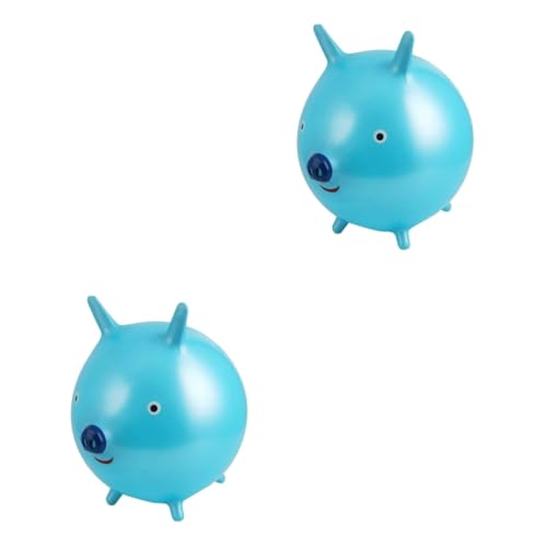 HEMOTON 2St Cartoon-Hüpfball Partyspielzeug Kinderspielzeug Weltraumspielzeug Hüpfbälle für Kinder hüpfend Spielzeug für Kinder Toys flummiset Kinder Sport Hüpfball für Kinder Blue von HEMOTON