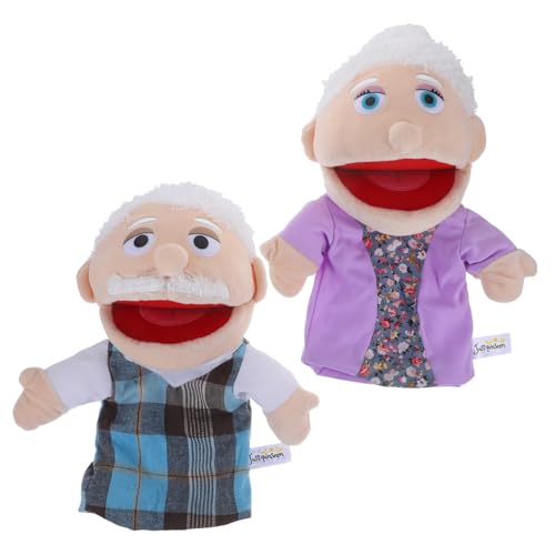 HEMOTON 2St Charakter-Handpuppe fröhliche Helferpuppen Puppentheater Mini handpuppen für Erwachsene interaktive Puppen Figurenspielzeug für Kinder dekoratives Figurenspielzeug PP Baumwolle von HEMOTON