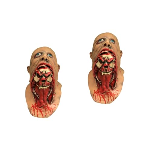 HEMOTON 2St Halloween-Maske Halloween- Horror-Zombie-Maske halloween costume halloween kleidung Bloody mask gruselige masken halloween clothes Novelty mask horror mask Horror-Maske von HEMOTON