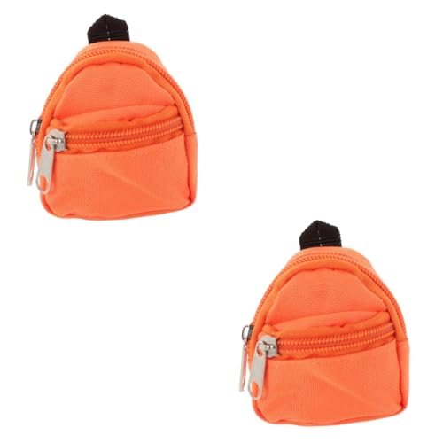 HEMOTON 2St Puppenrucksack Kinder sammlerstücke Puppenhaus Dekoration süße Puppentasche so tun, als Spiele Rucksack Spielzeuge Büchertasche Mini-Schultasche Kinderspielzeug Stoff von HEMOTON