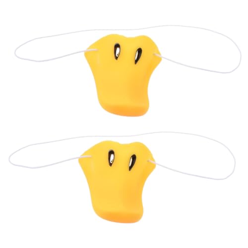 HEMOTON 2st Entennase Cosplay-nase Nase Kostüm Entenschnabelnase Neuheit Nase Karnevals-zirkus-enten-requisiten Kleine Nase Austauschbare Nasenstütze Nase Verkleiden Bill Nase Vinyl Yellow von HEMOTON