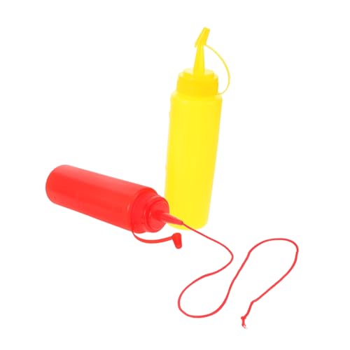 HEMOTON 2st Knifflige Ketchup-Flasche Kleine Ketchupflasche Ketchup-Flaschen Quetschen Lustiges Streichspielzeug Comedy-Requisite Ketchup-senf-Flaschen Halloween-Requisite Streiche Plastik von HEMOTON