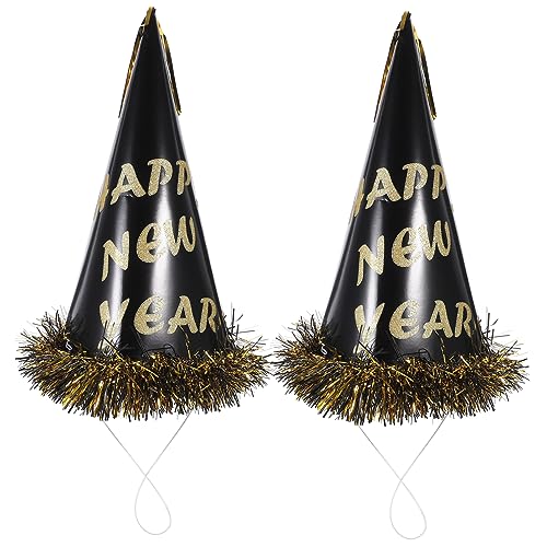HEMOTON 2st Männer Mütze Silvestermützen Jahre Hut Frohes Neues Jahr Hüte Kappen Neujahrsfeier Hut Silvester Partyhüte Eimerhüte Bühne Partygeschenke Für Das Neue Jahr Black Aluminiumfolie von HEMOTON