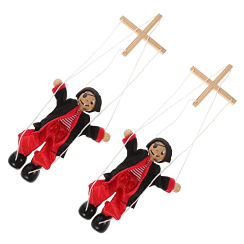 HEMOTON Marionetten 2st Marionette Piratenspielzeug Handpuppen Spaß Spielzeug Für Kinder Puppen Für Clown-Puppe Marinette Einzigartige Puppenspielzeuge Kinderspielzeug Entzückende Puppen Flanell von HEMOTON