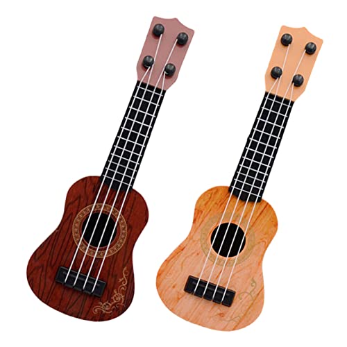 HEMOTON 2st Mini-Ukulele Gitarre Bildungsspielzeug Musikspielzeug Für Babys Musikinstrumente Für Kleinkinder -musikinstrumente Gitarre Für Kinderspielzeug Plastik von HEMOTON