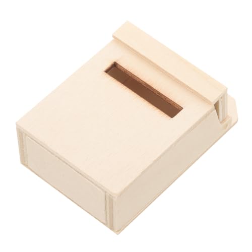 HEMOTON 2st Mini-briefkasten Miniaturmöbel Miniatur-hausmöbel Bastelspielset Selber Machen Mini-hausmöbel Miniatur-Mailbox-Modell Winzige Möbel Briefkasten Figur Puppenhaus Hölzern Holz von HEMOTON