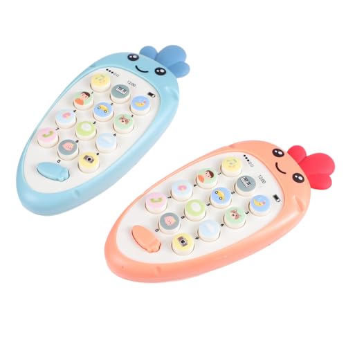 HEMOTON 2st Musik-Telefon-Spielzeug Junge Spielzeug Telefon Spielzeug Spielzeug Zahnendes Telefonspielzeug Musikalisches Telefon Für Kinder Jungs-Spielzeug Puzzle-Spielzeug Abs von HEMOTON