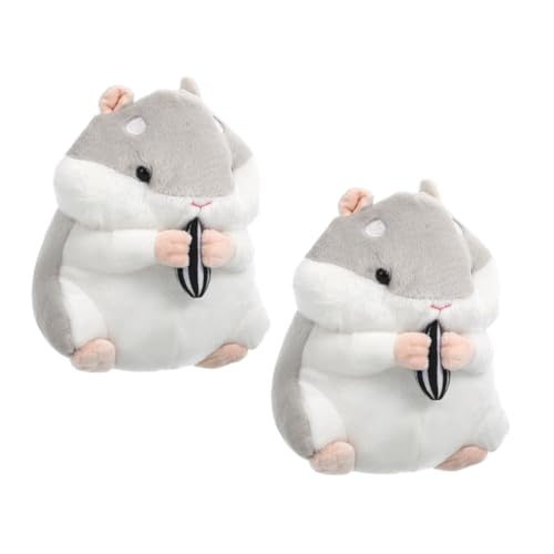 HEMOTON 2st Plüschspielzeug Für Kinder Hamsterpuppe Ausgestopfte Tiere Aus Meerschweinchen Kuschelhamster Hamster-plüschtier Entzückendes Kuscheltier Tiere Plüschpuppe Grey Pp Baumwolle von HEMOTON