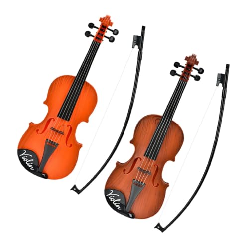 HEMOTON 2st Violine Spielzeug Kindergeige Anfänger Kleiner Instrumentenschmuck Kleinkind Geige Akustische Violine Musikinstrument Für Kinder Violine Foto-Requisite Viola-Instrument Plastik von HEMOTON