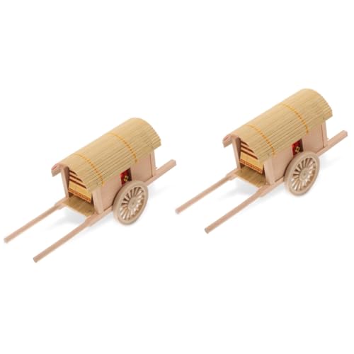 HEMOTON 2st Wagen Modell Realistische Kutsche Falsche Kutsche Karrenfigur Aus Holz Altes Kutschenspielzeug Miniatur-kutschenmodell Kutsche Figur Puppenstubenwagen Esstisch Abs Kind von HEMOTON