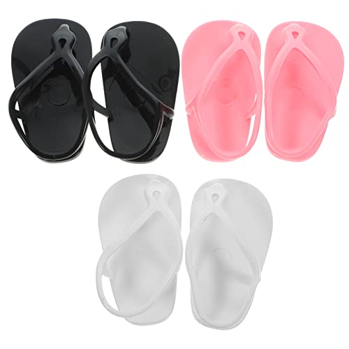 HEMOTON 3 Paar Puppen Handwerks Slipper Spielzeug Simulations Mini Schuhe Dekorative Puppen Schuhe Spielzeug Kreative Mini Schuhe Bezaubernde Puppen Schuhe Spielzeug Simulations von HEMOTON