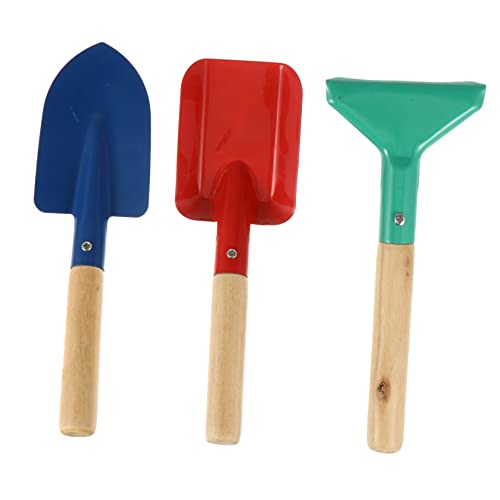 HEMOTON 3 STK Pflanzwerkzeuge für Kinder Gartengerät palstic Sandschaufel Kinderanzug Kinder gartenwerkzeug Kinder gartenhandschuhe Kinder Pflanzen Kelle Rechen Kelle für Kinder Metall von HEMOTON