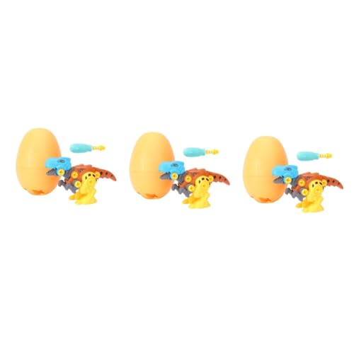 HEMOTON 3 Sätze DIY Dinosaurier Eier Zerlegen Dinosaurierfigur Für Kinder Kinderspielzeug Selber Machen Mini-Dinosaurier-Eier Dinosaurierspielzeug Zerlegen Kidcraft-spielset Yellow Abs von HEMOTON