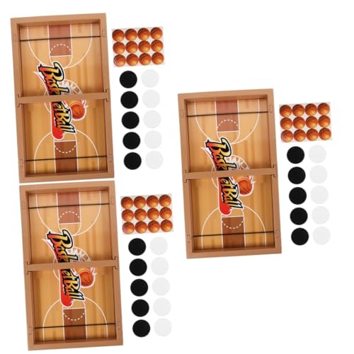 HEMOTON 3 Sätze Hüpfendes Schach Hüpfender Schachkampf Airhockey Fußballspielzeug Schach Spielzeug Hockey-tischspiel Brettspiele Spielzeug Familienbrettspiele Tisch-Desktop-Kampf Plastik von HEMOTON