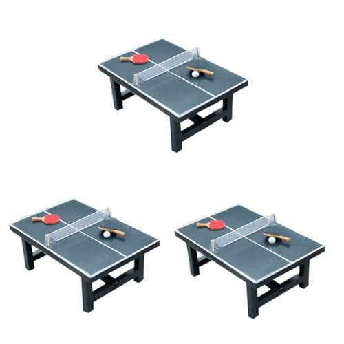 HEMOTON 3 Sätze Mini-Tischtennisplatte Mini-Sportspielzeug Miniatur-Tischtennisspielzeug Mini tischtennisplatte billardtisch Bücherregal für Kleinkinder Mini-Tischverzierung Spielhaustisch von HEMOTON