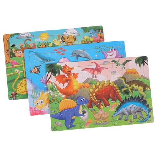 HEMOTON 3 Sätze Teiliges Holzpuzzle mit Bunten Cartoon Tieren Lernspielzeug für Ab Jahren Pädagogisches Steckpuzzle Feinmotorik und Kognitiven Fähigkeiten Sichere Glatte Kanten HEMOTON 3 Sätze Teiliges Holzpuzzle mit Bunten Cartoon Tieren Lernspielzeug für Ab Jahren Pädagogisches Steckpuzzle Feinmotorik und Kognitiven Fähigkeiten Sichere Glatte Kanten von HEMOTON
