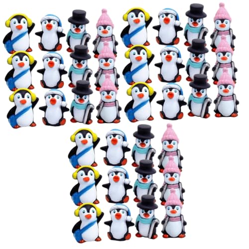 HEMOTON 3 Sätze Winter-pinguin-ornament Pinguin Plüsch Pinguin Weihnachtsschmuck Pinguin-becher Pinguin- Pinguine Kleine Pinguinfigur Figur Vinyl 12 Stücke * 3 von HEMOTON