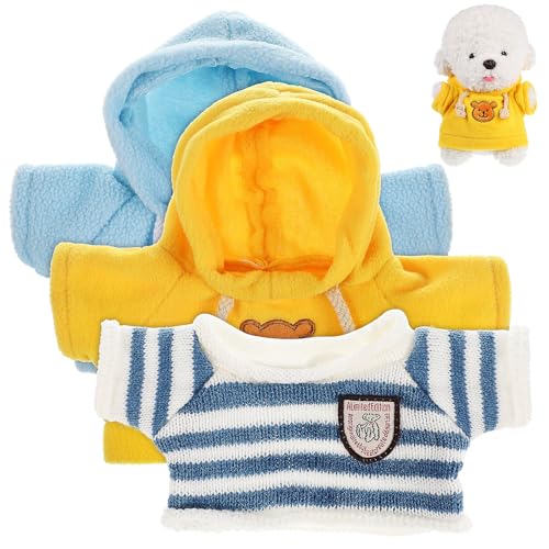 HEMOTON 3 Stück Bär Pullover Spielzeugbären Outfit Kleine Pullover Für Spielzeug Puppenkostüm Plüschtier Kleidung Pullover Für Puppen Plüschtier Outfits Puppenpullover Puppen von HEMOTON