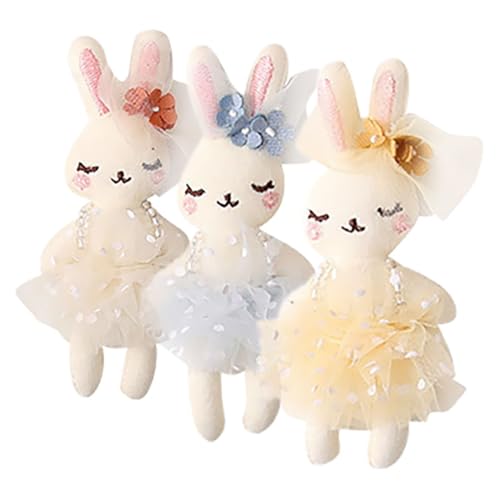 HEMOTON 3 Stück Kaninchen Hase Stofftiere Plüschtiere Kaninchen Puppe Basteln Herstellung Kaninchen Ornament Stoffhase Für DIY von HEMOTON