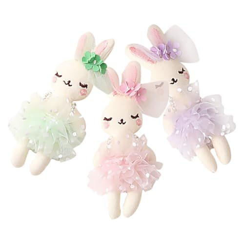 HEMOTON 3 Stück Kaninchen Hase Stofftiere Plüschtiere Kaninchen Puppe Basteln Herstellung Kaninchen Ornament Stoffhase Für DIY von HEMOTON