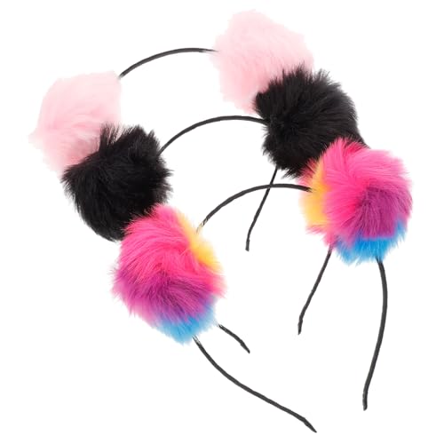 HEMOTON 3 Stück Teiliges Fuzzy Ball Haarreif mit Katzenohren Weiches Stirnband Party Kopfschmuck für Mädchen Cosplay Geburtstagsfeier Karneval HEMOTON 3 Stück Teiliges Fuzzy Ball Haarreif mit Katzenohren Weiches Stirnband Party Kopfschmuck für Mädchen Cosplay Geburtstagsfeier Karneval von HEMOTON