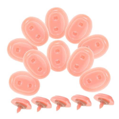 HEMOTON 30 Sätze Schweinchennasen-Accessoires Schweinenase Für Schweinespielzeug Puppennase Schweinenase Für DIY-tierpuppe DIY Puppe Schweinenase Schweinenase-Set Plastik Rosa von HEMOTON