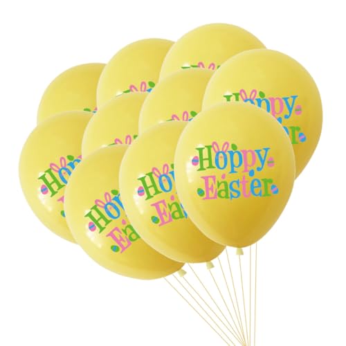 HEMOTON 30St Ballon wand polsterung celebrations party dekoration Festliche Dekoration frühlingsfest blaues Korallendekor Grad Ornament Dekorationen Partydeko Emulsion Yellow von HEMOTON