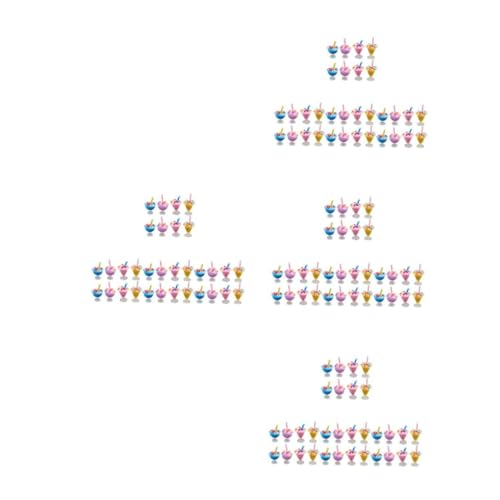HEMOTON 32 STK Puppenhaus-EIS Puppenhaus-Dessert Eistüten-Dekoration Mini-hausverzierung Eiscreme-anhänger Gefälschte Eiswaffel Künstlicher Nachtisch Simulation Eiswaffel Mini-EIS Harz von HEMOTON