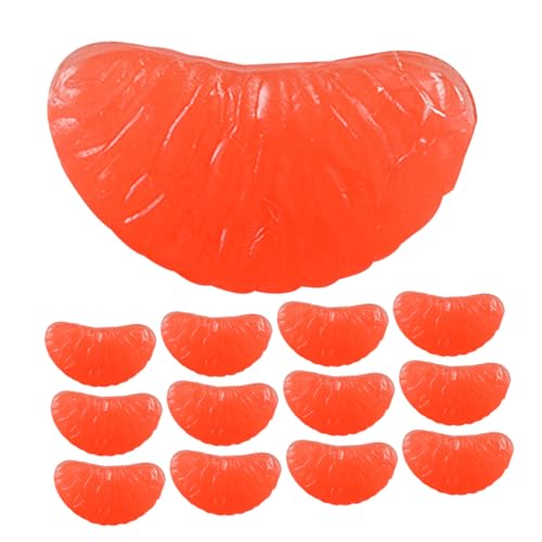 HEMOTON 32 Stück Grapefruit-Segment Getrocknete Orangenscheiben Zitrusschäler Orangensaftvase Fruchtanzeige Mini-orangen Zitronengirlande Gefälschte Pfingstrosen Gefälschte Orangen PVC Rot von HEMOTON