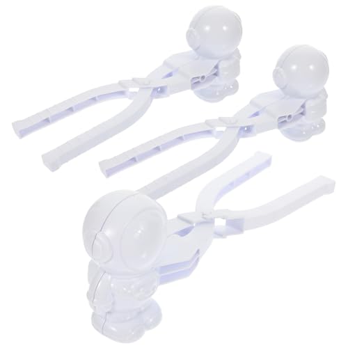 HEMOTON 3St Astronauten-Schneemodell Schneekugel-Set Schneekugel-Becher-Set für kinderspielzeug interessanter Schneeballclip Schneemannmacher aus Kunststoff Plastik von HEMOTON