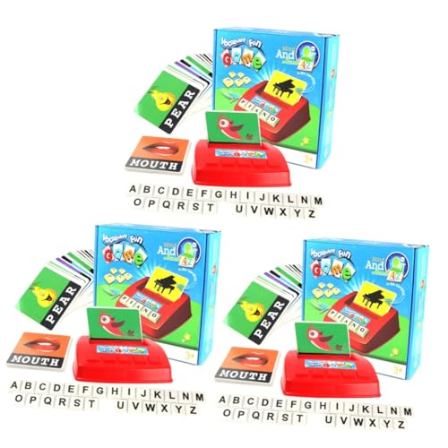 HEMOTON 3St Kinderbriefkarte Spielzeuge Kinderspielzeug Lernspielzeug für Kinder Kind englisch Buchstabe Spielzeug Schreibtisch Spielkonsole von HEMOTON