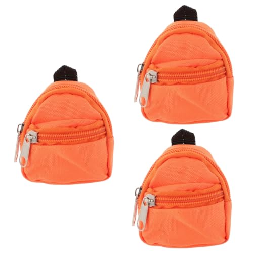 HEMOTON 3St Puppenrucksack Kinder sammlerstücke Mini-Schultasche süße Puppentasche Büchertasche Spielzeuge kleines Modell Spielzeug Rucksacktasche für Simulationspuppen Stoff von HEMOTON