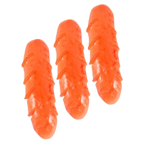 HEMOTON 3st Künstliches Lebensmittelmodell Künstliches Fleischmodell Falscher Hotdog Faux-Fleisch-Modell Realistisches Lebensmittelspielzeug Lebensechter Hot Dog Food-Modell PVC Orange von HEMOTON