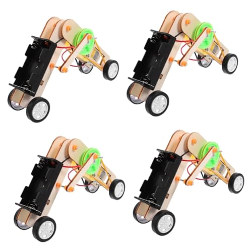 HEMOTON 4 Sätze Roboterbausatz pädagogischer Modellbausatz zum Selbermachen Stammprojekte für wissenschaftliche Experimente Roboter für Kinder Der Roboter Kinderspielzeug DIY-Roboter Holz von HEMOTON