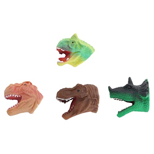 HEMOTON 4 Stück Dinosaurier-Handpuppe Dinosaurier Handpuppen Entwicklungsspielzeug Spielzeug für Kinder kinderspielzeug Toys Dinosaurier-Finger-Spielzeug Kinder Fingerpuppen Plastik von HEMOTON